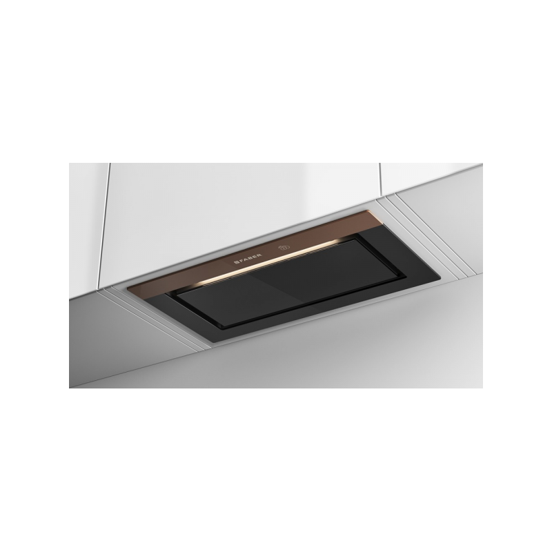 FABER cappa sottopensile bi-air kl 305.0615.687 vetro nero e marrone chiaro da70 cm