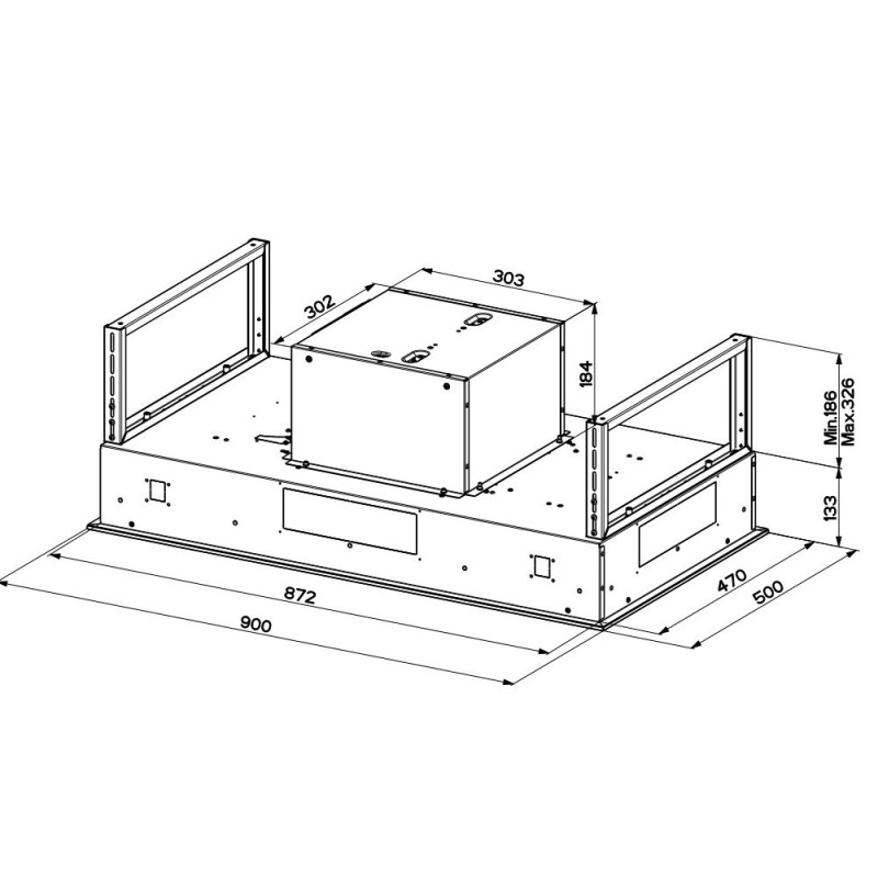 FABER S.p.A. C-AIR KL A90 Integrato a soffitto Nero Marrone 700 m³/h Online