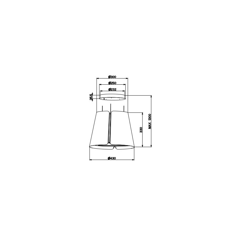 FABER S.p.A. Beat DG Matt F45 Sospeso Grigio 720 m³/h Offerte