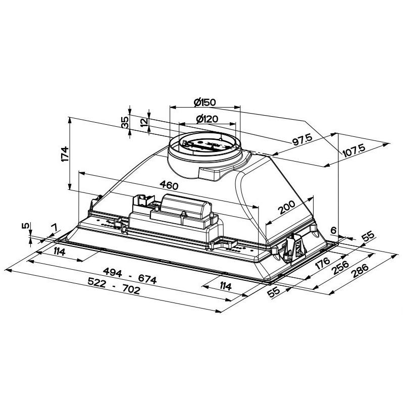 FABER S.p.A. Inka Smart HC X A70 Integrato Acciaio inox 390 m³/h B Flash Sale