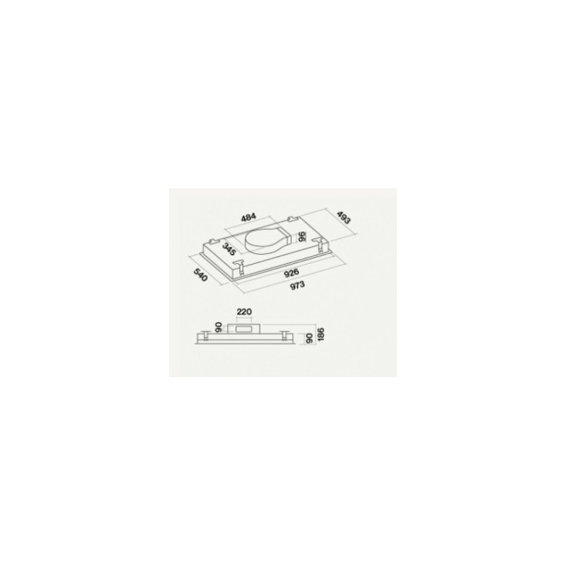 Falmec Stella Integrato a soffitto Acciaio inox B Officina