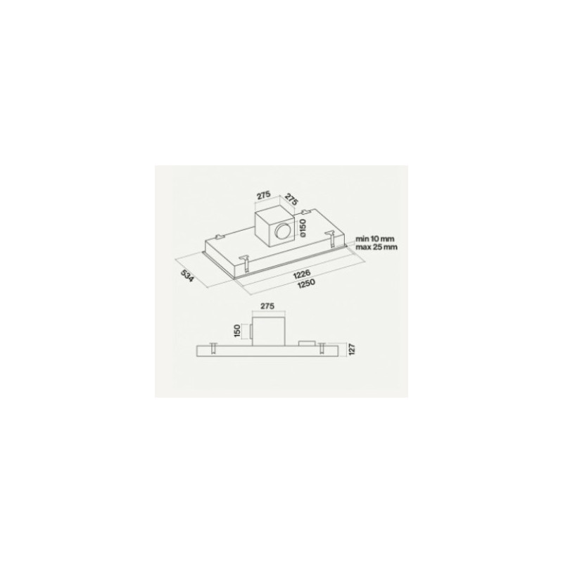 Falmec Skema Integrato a soffitto Bianco B Duty-free