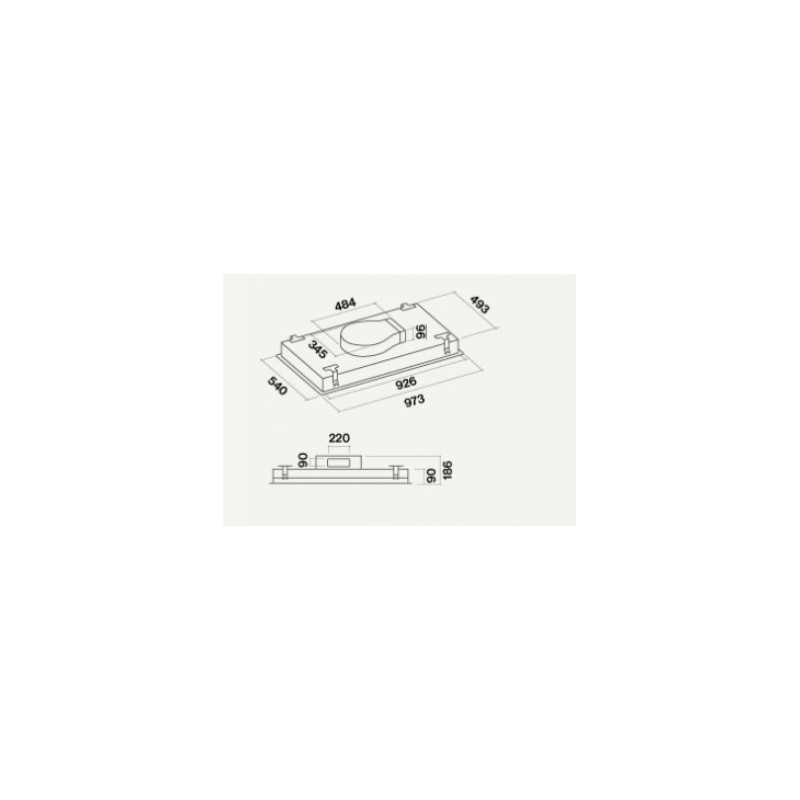 Falmec Nube Integrato a soffitto Acciaio inox 800 m³/h B Vendita