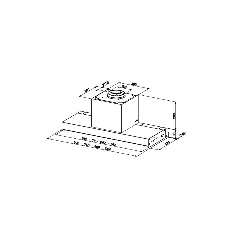 FABER S.p.A. In-Nova Zero Drip A60 Integrato Acciaio inox 690 m³/h Pezzi Unici