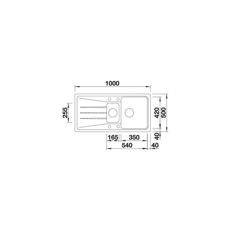BLANCO 1519858 Sona 6 S lavello 1 vasca+vaschetta+gocciolatoio 100x50cm Silgranit Tartufo Novità