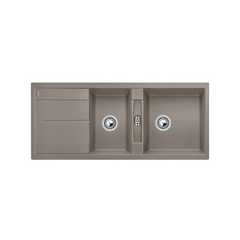 BLANCO 1517357 Metra 8 S 2 vasche+gocciolatoio reversibile 116x50cm Silgranit Tartufo