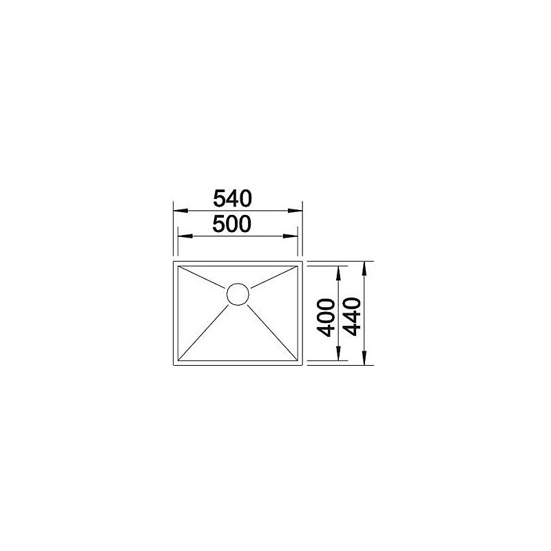 BLANCO 1517244 Lavello Zerox 500-IF 1 vasca 54x44cm Acciaio Inox Durinox Sconto