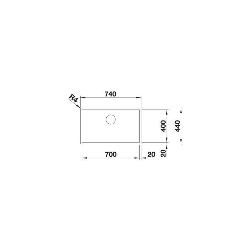BLANCO 1523099 Lavello Zerox Durinox 700-IF 74x44cm Inox Offerta