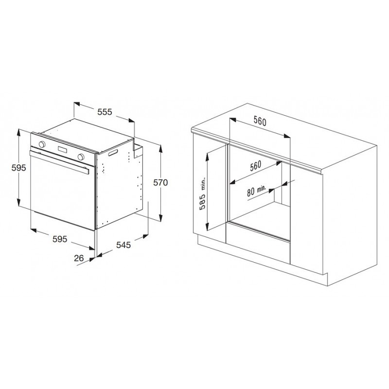 BLANCO 1043200 Forno Elettrico Chef Plus 9 funzioni 64 litri Inox A+ Saldi