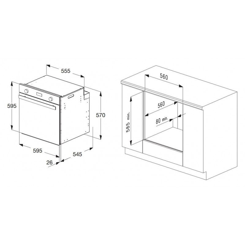 BLANCO 1043100 Forno Elettrico Chef 5 funzioni 64 litri Inox A Offerte