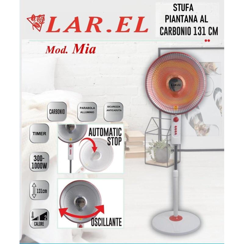 LAR.EL STU.LPIA13 STUFA PIANTANA AL CARBONIO LAREL 131CM OSCILLANTE Offerte speciali