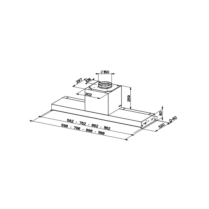 FABER S.p.A. In-Nova Premium WH M A120 Integrato Bianco 670 m³/h Vendita Calda