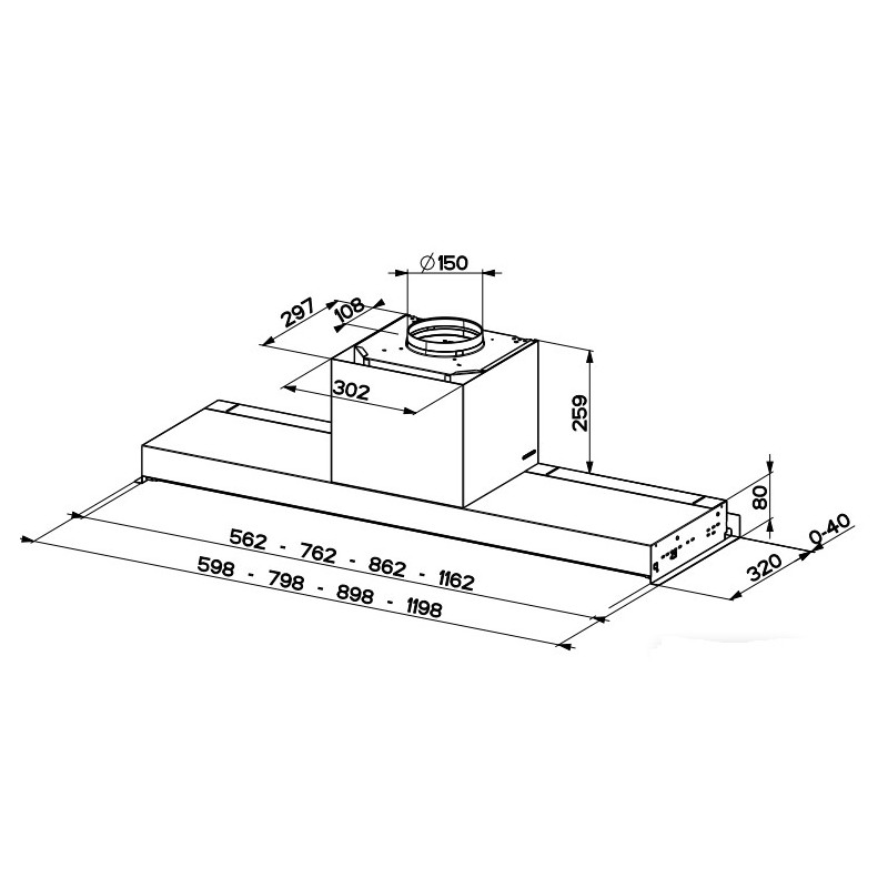 FABER S.p.A. In-Nova Premium WH M A60 Integrato Bianco 670 m³/h Saldi Di Fabbrica