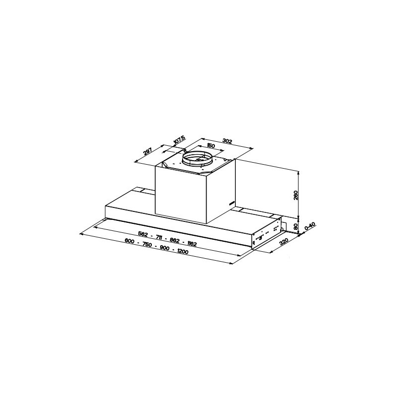 FABER S.p.A. IN-Nova Zero Drip A120 Integrato Acciaio inox 690 m³/h Sconto di tempo limitato