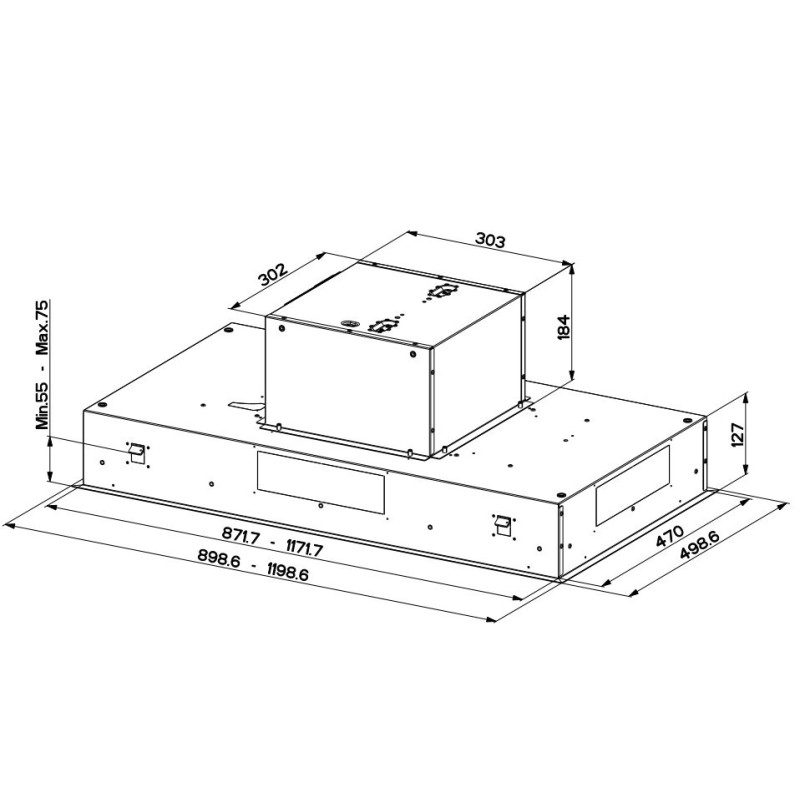 FABER S.p.A. Heaven Air X KL A90 Integrato a soffitto Acciaio inox 700 m³/h Prezzo di fabbrica