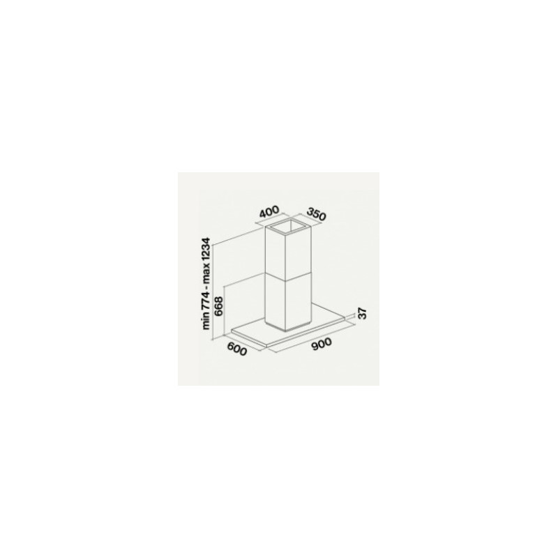 Falmec Zenith NRS Cappa aspirante a isola Acciaio inox 800 m³/h C Offerta speciale