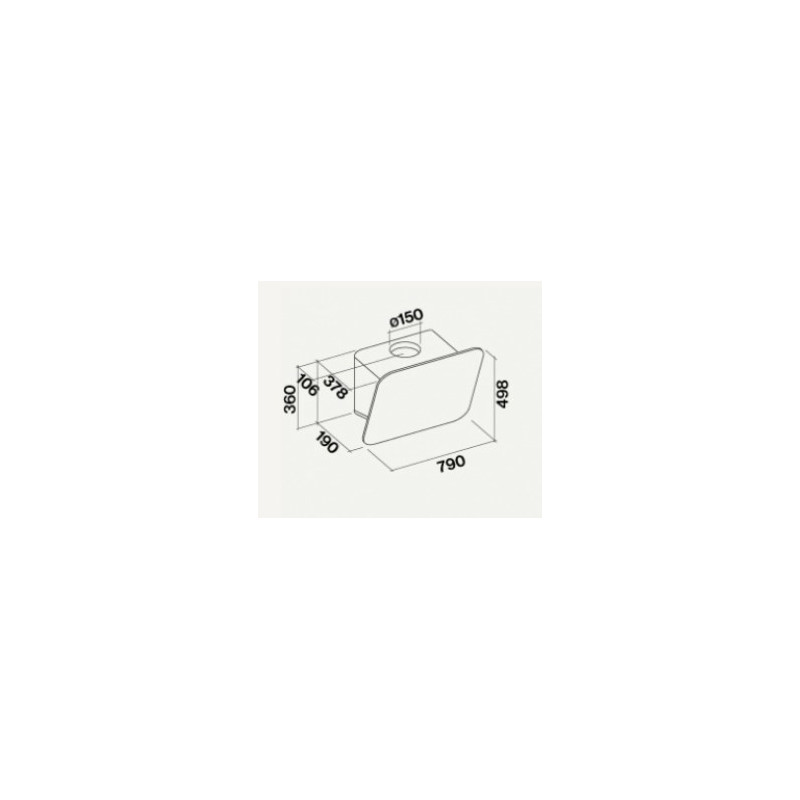 Falmec Tab Cappa aspirante a parete Bianco 800 m³/h A Super Saving Price